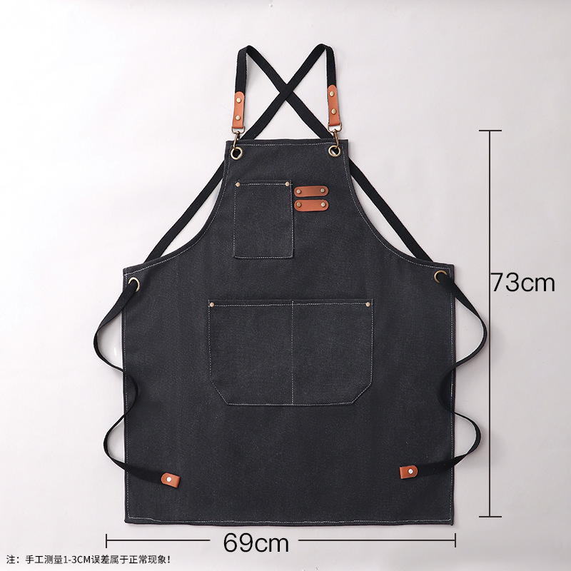Black-ZJ631Cross-strap thickened washed canvas