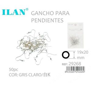 Gancio per Orecchini Ilan 19x20 mm Bianco K 50 Pezzi Componenti per Gioielli - Product Image 1