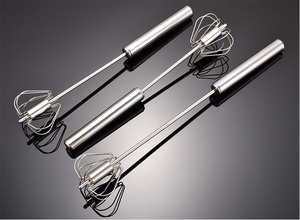 خفاقة بيض شبه أوتوماتيكية من الفولاذ المقاوم للصدأ 201، خلاط يدوي ذاتي الدوران، أدوات مطبخ لتحريك البيض - Product Image 5