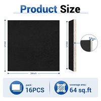 Dalles de plafond suspendu en fibres minérales noires 2x4 600x600, résistantes à la chaleur, acoustiques, prix usine pour les intérieurs de bars et de clubs