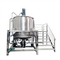 Équipement de mélange en acier inoxydable de qualité alimentaire de 2000 L, machine de production de sauce tomate, de mayonnaise, mélangeur homogène avec pompe