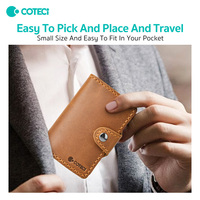 COTECi dompet RFID kulit asli, untuk perjalanan mewah memblokir pemegang kartu kredit dompet RFID saku depan ramping minimalis