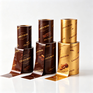 Rouleau d'étiquettes personnalisées en vinyle imperméable, autocollant adhésif brun, texture mate, étiquette d'emballage pour bouteille, sac - Product Image 3