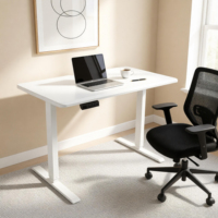 Cadre de bureau électrique moderne à moteur unique, réglable en hauteur sur 2 niveaux, pour position assise ou debout, base de bureau ergonomique en métal