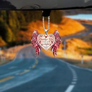 Nouveau pendentif en acrylique en forme de cœur pour la Saint-Valentin, accessoires d'amour 2D, adaptés au rétroviseur de voiture, aux sacs à dos - Product Image 2