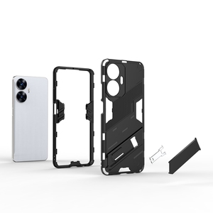 Funda de silicona de lujo a prueba de golpes suave TPU PC funda de teléfono móvil Kickstand con soporte para Realme C55 - Product Image 2