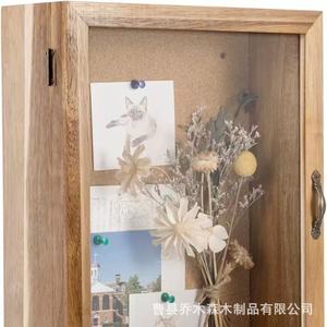 Wooden <b>Wall</b> Mounted Shadow Box 14x11x5.1 Inch Solid Wood Photo Display <b>Frame</b> For Specimens Dried Flowers - Product Image 2