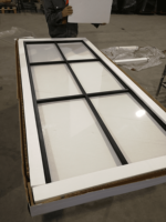 Porte coulissante rétractable moderne en verre à isolation thermique, gain de place, pour maison, bureau, chambre, salle de bain et centre commercial
