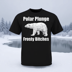 Camiseta Polar Plunge Bear Frosty Bitches, Ropa para Equipos de Eventos Invernales - Product Image 3