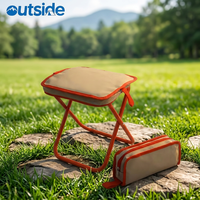 Chaise de pêche pliable portable légère pour le camping, avec sac à fermeture éclair durable, mobilier d'extérieur, plage, pique-nique, design moderne et compact
