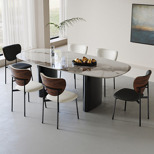 Tối giản Thiết kế phòng ăn ghế ánh sáng sang trọng nhà ăn bàn ghế hiện đại đơn giản tựa lưng ghế KL-006 - Product Image 5