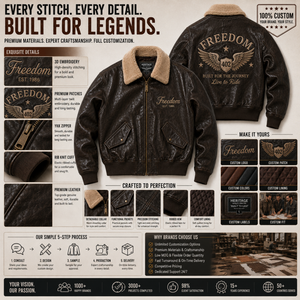 Giacca <span class=keywords><strong>Bomber</strong></span> G1 in <span class=keywords><strong>Pelle</strong></span> Personalizzata all'Ingrosso per <span class=keywords><strong>Uomo</strong></span>, Colletto in Sherpa, Ricamo Personalizzato, Giacca Moto Marrone, Streetwear OEM ODM - Product Image 3