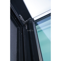 Nueva Llegada Ventanas de aluminio Diseño NFRC America Market Aluminio Vidrio templado Perfiles de ventana abatible Ventanas de inclinación y giro
