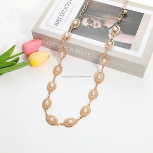 Bayanlar için ayarlanabilir Metal bel zincir kemer kadınlar için Cowgirl batı tarzı elbiseler ve kot-bel linkler zincir kemer s - Product Image 3