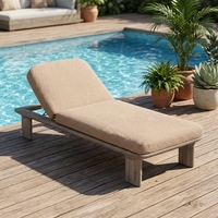 Chaise longue réglable en teck Dune pour l'extérieur, canapé réglable pour salon