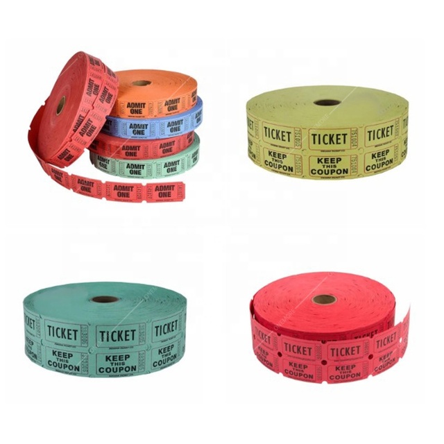 Wholesale Custom English Lotery Tickets (180g Paper) for Arcade Redemption Game Machines