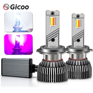 120w Dual Color H7 White Purple Car Truck LED Headlight Bulbs High Power for <b>H4</b> H11 H1 9005 9006 5202 880 - Product Image 6