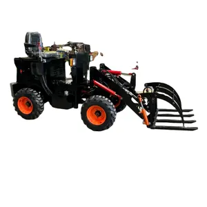 Goedkope Prijs 750Kg Gewicht Populaire Agrarische Mini Front-End Wiellader Diesel Mini Skid Stuurlader Te Koop