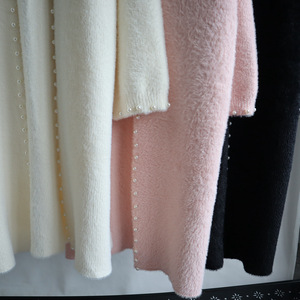 Nova Moda Outono Inverno Roupas De Malha Senhoras Maxi Longo Outono Roupas Casuais Cardigan Beading <span class=keywords><strong>Sweater</strong></span> Casacos Das Mulheres Jaqueta - Product Image 4