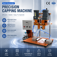 Machine de capsulage semi-automatique en acier inoxydable haute efficacité pour le scellage des bouchons de bouteilles, équipement pour les usines de boissons et de cosmétiques