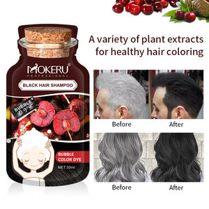 Mokeru Fabricant 30ml * 6 <span class=keywords><strong>Buuble</strong></span> Shampooing de coloration capillaire Fomular naturel dans la teinture capillaire Bulle - Product Image 3