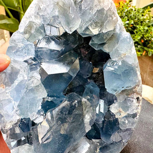 Cristal de Celestita Azul Cielo Natural al por Mayor, Clúster de Cristales en Bruto, Espécimen Mineral, Piedra de Cristal Curativa, Decoración para el Hogar, Regalo de Meditación Reiki - Product Image 1
