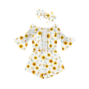 Tutina Personalizzabile per Bambine con Stampa Fragole, Pagliaccetto con Spalle Scoperte, Tutina Floreale per Bambine 2T-6T - Product Image 2