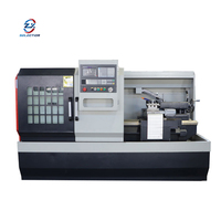 Torno CNC Horizontal Pequeño y Económico CK6140 con Sistema de Control GSK, Torno de Bancada Plana para Torneado de Metal de Trabajo Mediano de Alta Precisión