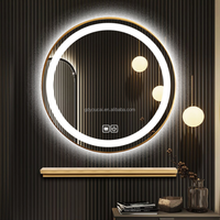 Miroir LED Rétroéclairé Rond de 23,5 Pouces, Pas Cher, Dégivrant, pour Salle de Bain, Vente en Gros Usine, Miroir LCD Résistant à l'Eau à Vendre
