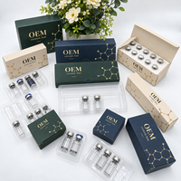 Boîte en papier kraft recyclé pour soins de la peau, emballage personnalisé avec impression de logo, boîte en papier cosmétique pour produits de soins de la peau