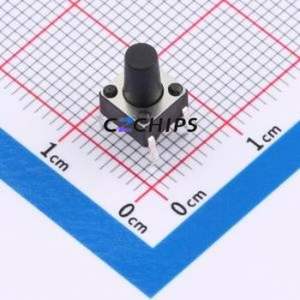 BX-TS-26-669CJ Tactile Switch Through hole Component THT-4P,6x6mm Switch Single Pole Single Throw Round Button 2.6N Through Hole - Product Image 1