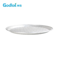 Plateaux en aluminium de grande taille, robustes, de 12 pouces, de qualité alimentaire, ronds, gaufrés, pour pizza, plateau en aluminium alimentaire
