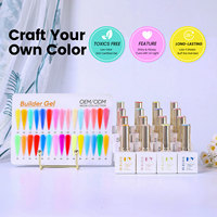 Pour HANYINAILS Private Label 30 Neon Builder UV Gel Set Respectueux De L'environnement Nouveau Design Gel Acrylique avec Source De Lampe LED