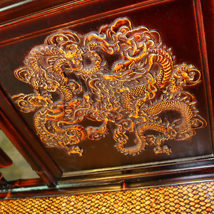Luohan Bed Bamboo Sofa Bed Chinese Zen Style Handmade Lacquer Convertible Guizhou Origin - Product Image 3
