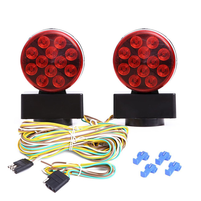 RTS IP68 12V LED Magnetic Trailer Towing Light Kit Dot Style Boat Trailer Tail Lights Car Accessory