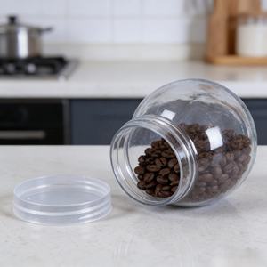 Pot en <span class=keywords><strong>plastique</strong></span> PET de qualité alimentaire de 500 ml pour bonbons, conteneur <span class=keywords><strong>transparent</strong></span> pour biscuits, emballage pour noix avec bouchon à vis - Product Image 2