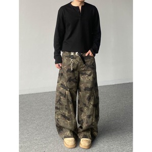 <span class=keywords><strong>Pantalon</strong></span> <span class=keywords><strong>cargo</strong></span> <span class=keywords><strong>camouflage</strong></span> pour homme, style streetwear décontracté, coupe large, multi-poches, taille élastique, confortable, pour l'été et les activités de plein air - Product Image 2