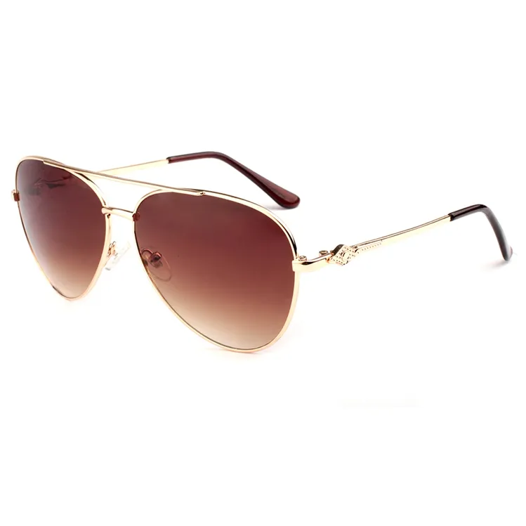 2019 lunettes de soleil fantaisie pour femmes, lunettes de soleil d'aviation polarisées avec charnière à ressort mince PC lunettes de mode unisexe inoxydable V9885