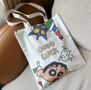 Sac fourre-tout en toile mignon Crayon Shin-chan, imprimé anime japonais, grande capacité, sac à bandoulière, sac à main quotidien pour étudiants - Product Image 2