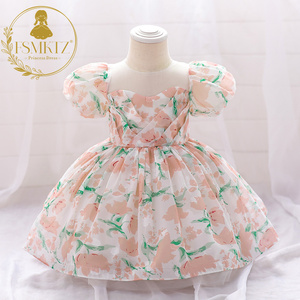 FSMKTZ Abiti Formali per Bambini <span class=keywords><strong>in</strong></span> Offerta Vestiti da Festa con Stampa Floreale per Bambine Abiti Estivi Carini per Bambini - Product Image 4