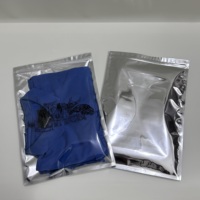 Sacs en aluminium avec fermeture éclair personnalisés avec logo, pour l'emballage des vêtements, sacs en aluminium brillant avec fermeture éclair argentée