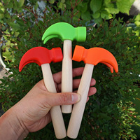 Marteaux jouets, marteaux en bois, faux outils d'entretien en plastique de simulation pour fournitures de fête d'anniversaire