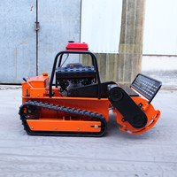 Robot Pemotong Rumput Berkualitas Tinggi dengan Remote Control dan Sekop Dorong, Dapat Menyapu Salju, Tenaga Besar, Multifungsi