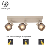 Luminaire suspendu en verre beige/taupe + verre gris fumé E14, luminaire de plafond intérieur, lampe murale de surface IP20