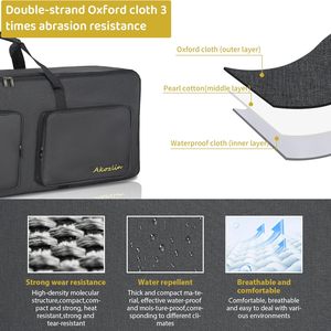 Étui pour clavier de piano souple, entièrement rembourré, avec poignées et bretelles réglables, imperméable, échantillon gratuit - Product Image 2