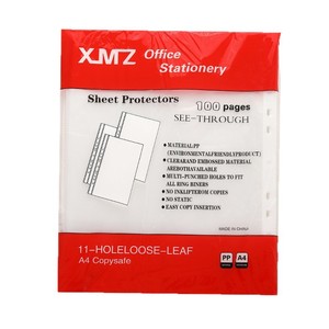 Lidemei 11-Hole Transparent Document Bag <b>A4</b> Size PVC Binder Protector File Organizer Loose-Leaf <b>Folder</b> Accessory - Product Image 5