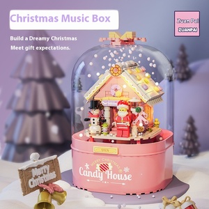 Boîte à musique de Noël Starkey Z003 à piles, écologique, avec lumières rotatives et neige <span class=keywords><strong>en</strong></span> mouvement, pour enfants - Meilleures ventes - Product Image 3