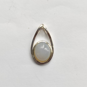 Pendentif en argent 925 avec calcédoine bleue - Product Image 1