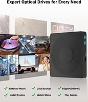Drive DVD/CD Eksternal USB 3.0 5-in-1 dengan Pembakar & Pembaca LightScribe, Kompatibel dengan Laptop/Desktop PC Mac Windows XP/7/8/10/11