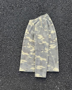 Chemise longue à col rond imprimée motif camouflage 100% coton pour homme, chemise longue personnalisée pour homme, effet délavé, haute qualité pour homme - Product Image 3